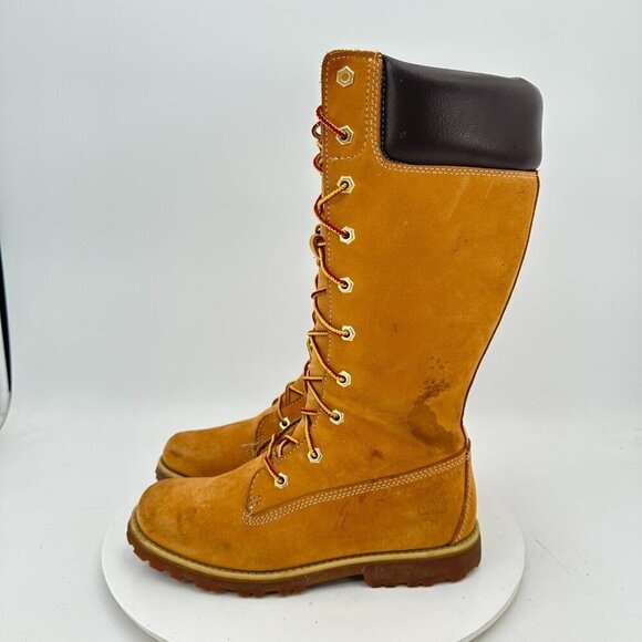 Timberland Shoes - Timberland Asphalt Trail Women Size 4.5 83980 Brown Tall Lace Side Zipper Boot